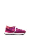 Running sneakers in nylon and suede
