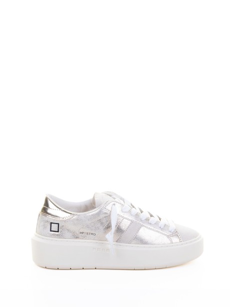 Sneakers Hill Low platform in pelle platino