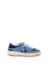 Sneakers Torneo blu azzurro in pelle e suede