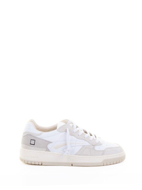 Sneakers Torneo bianco beige in pelle e suede