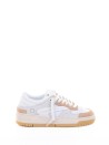 Sneakers Torneo bianco beige in pelle e suede