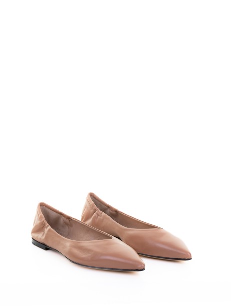 Ballerina sabbia in pelle