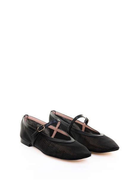 Ballerina nera con cinturino