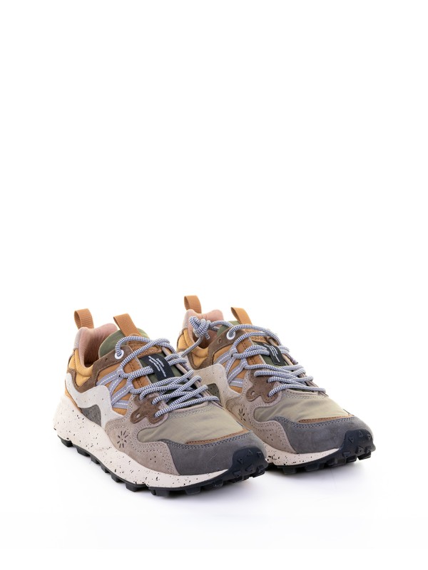 Sneaker Yamano salvia in nylon e suede