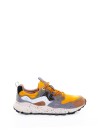 Orange Yamano sneaker in nylon and suede