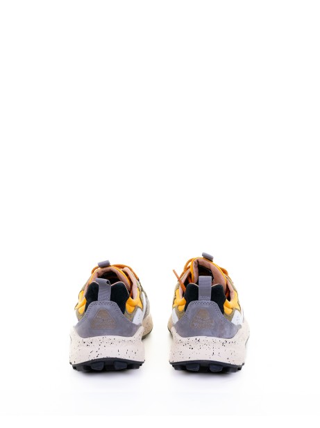 Orange Yamano sneaker in nylon and suede