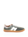 Sneaker Cool uomo verde militare in suede