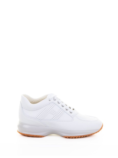 Interactive women's leather sneaker