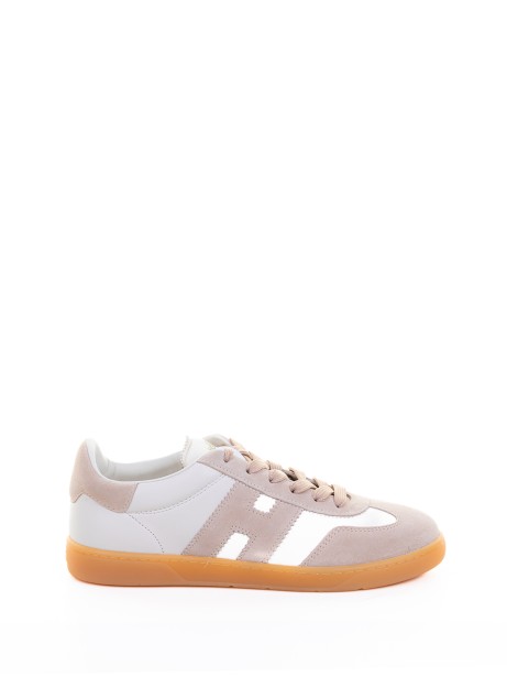 Sneaker Cool women white pink in leather and suede