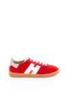 Sneaker Cool donna rossa in pelle e suede