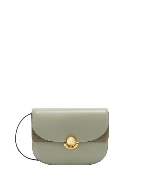 S Sfera Green Leather Shoulder Bag