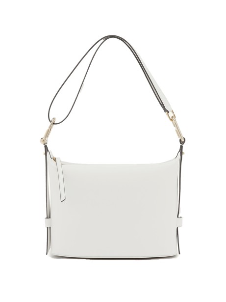 Shoulder Bag M in white leather