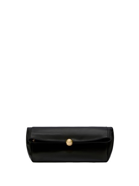 Pochette Sfera Soft Clutch M in pelle nero