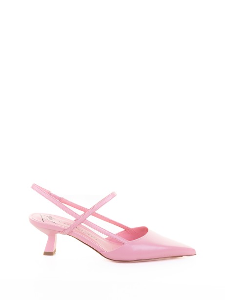 Décolleté slingback in pink nappa
