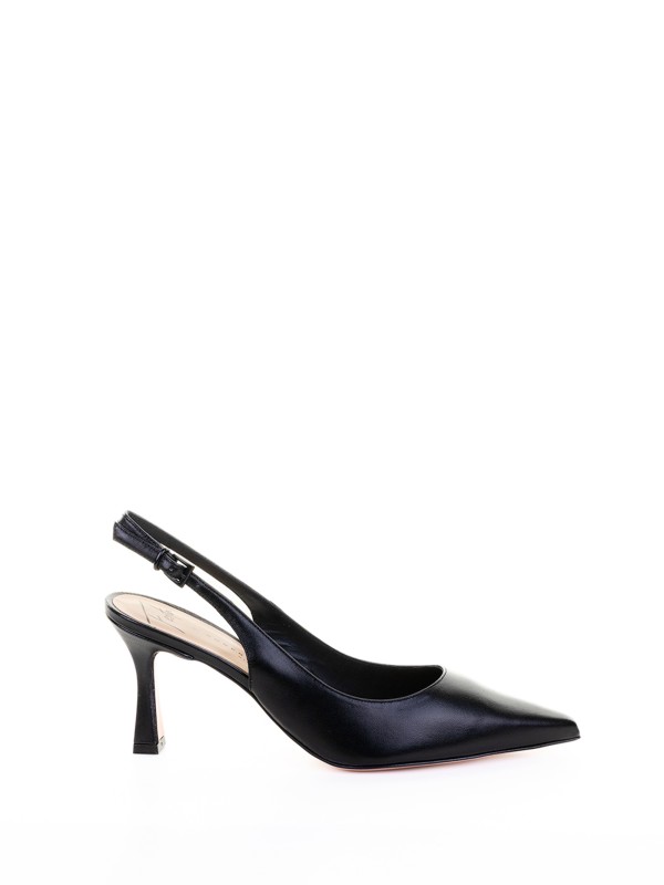 Décolleté slingback in nappa a punta nero Décolleté slingback in nappa a punta nero