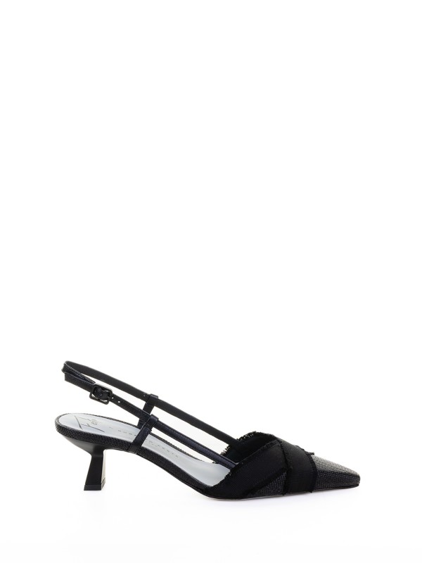 Décolleté  slingback Girasole in nappa nero Décolleté  slingback Girasole in nappa nero