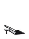 Décolleté slingback Girasole in black nappa