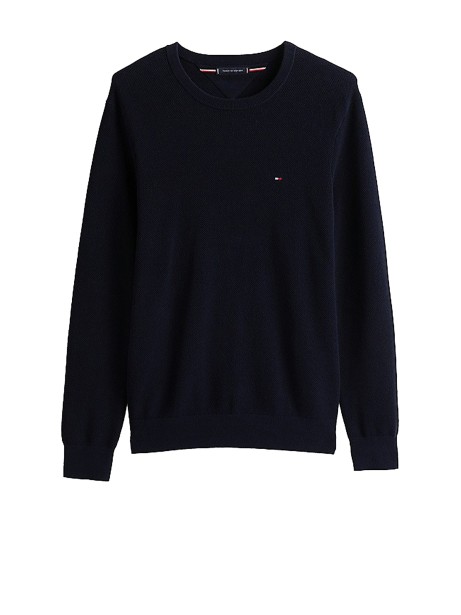Pullover with honeycomb texture