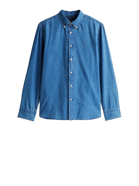 Camicia regular fit in chambray