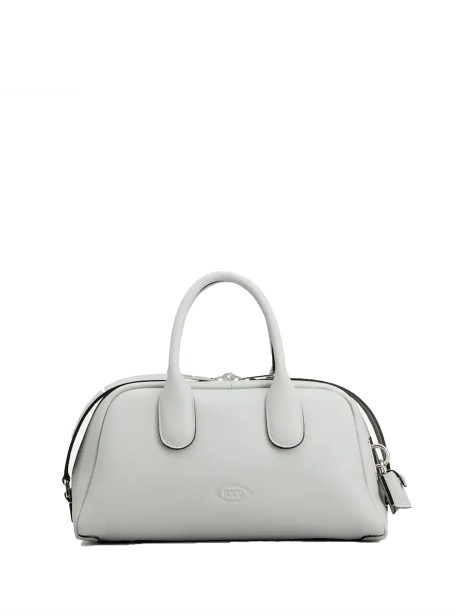 Double handle leather bag with shoulder strap