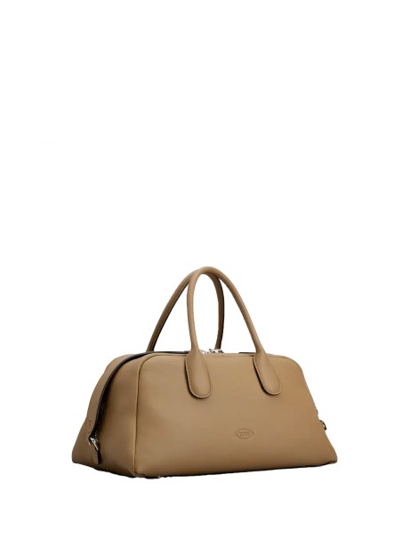 Borsa doppio manico in pelle con tracolla