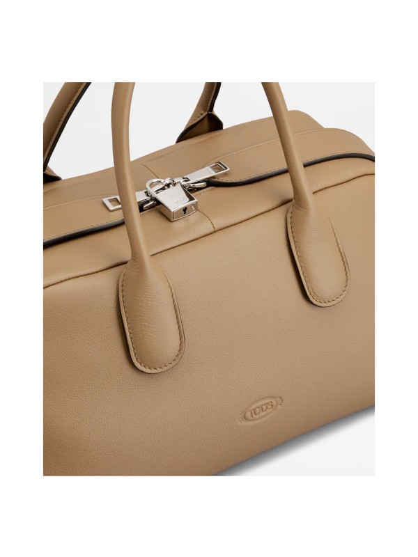 Borsa doppio manico in pelle con tracolla