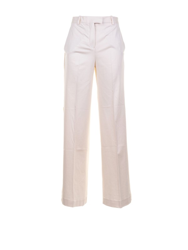 High-waisted jersey trousers