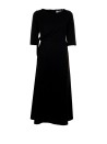 Black long half sleeve dress
