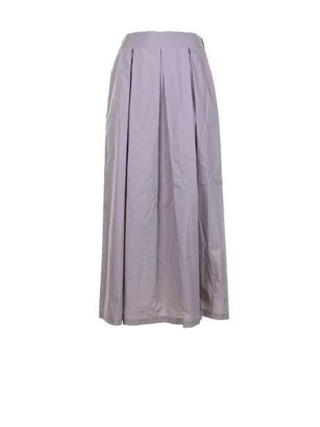 Grey poplin skirt