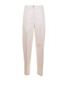 Cream high-waisted trousers