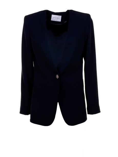 Blue Single Breasted Jacket