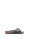 Madrid Big Buckle Slipper in Oiled Leather
