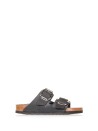 Arizona Big Buckle Slipper in Oiled Leather