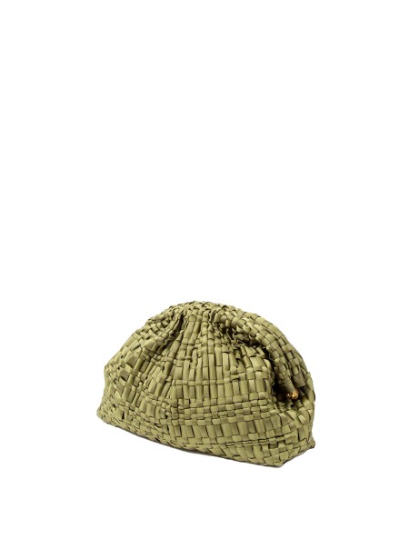 Pochette khaki crochet con tracolla 2