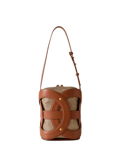 All Around M Bucket Bag in Leather and Fabric Op