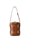 All Around M Bucket Bag in Leather and Fabric Op