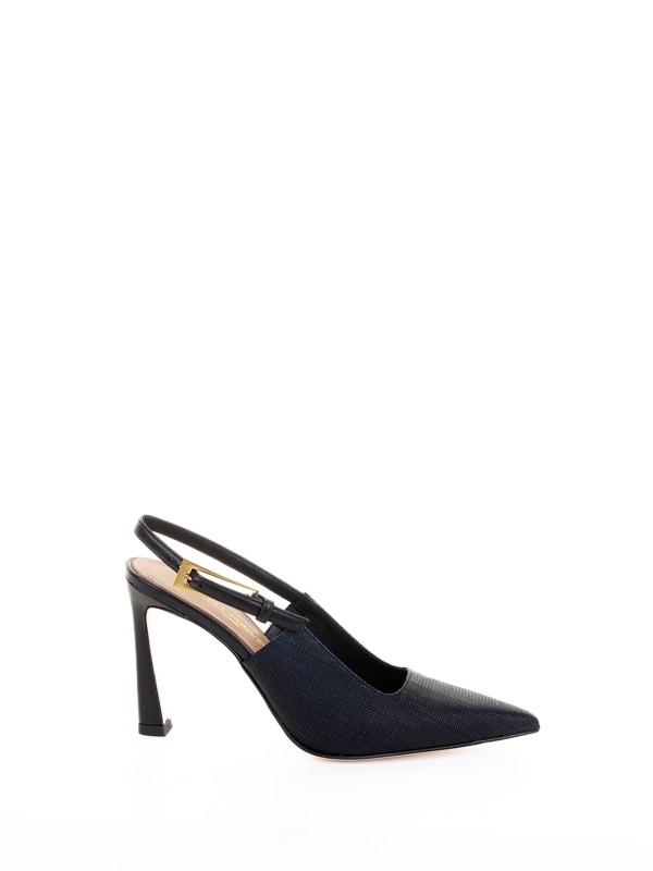 Chanel black leather slingback Chanel black leather slingback