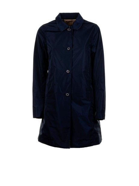 Navy Blue Button Down Long Jacket