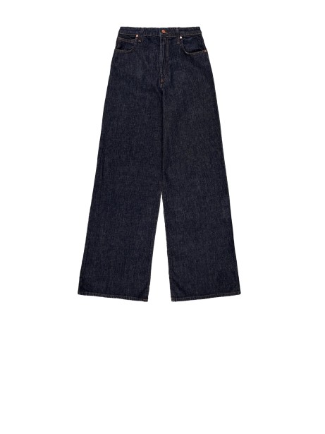wide jeans in blue denim