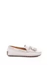 Mocassino donna in pelle con nappine