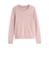 Pink Crewneck Sweater with Logo
