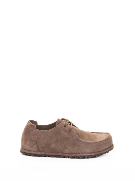 Utti Lace Moccasin in Taupe Suede