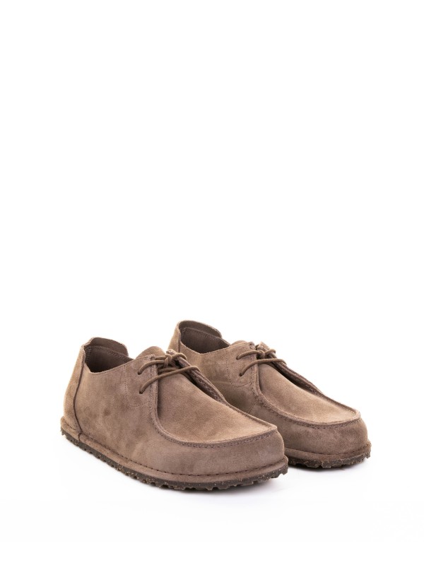 Utti Lace Moccasin in Taupe Suede
