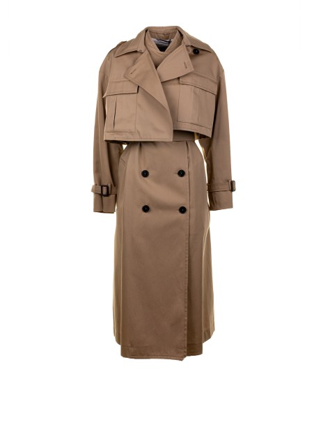 Women's Brown Long Trench Coat