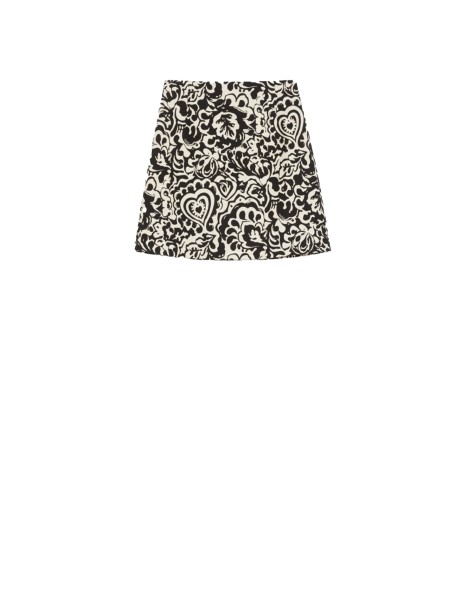 Mini Skirt Black White