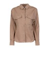 Beige Women's Shirt with Pockets