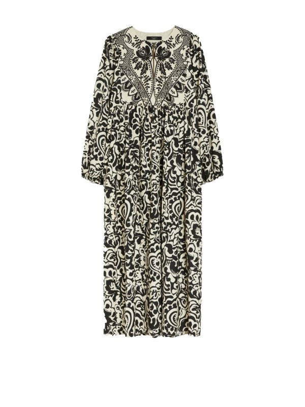Long poplin patterned dress Long poplin patterned dress