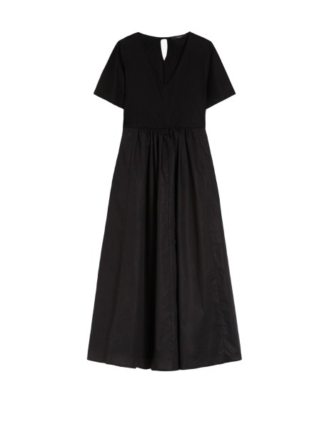 Long black jersey dress