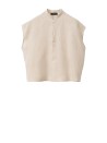 Sleeveless greige shirt