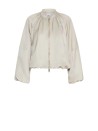 Sand Jacket with Zip in Linen and Viscose